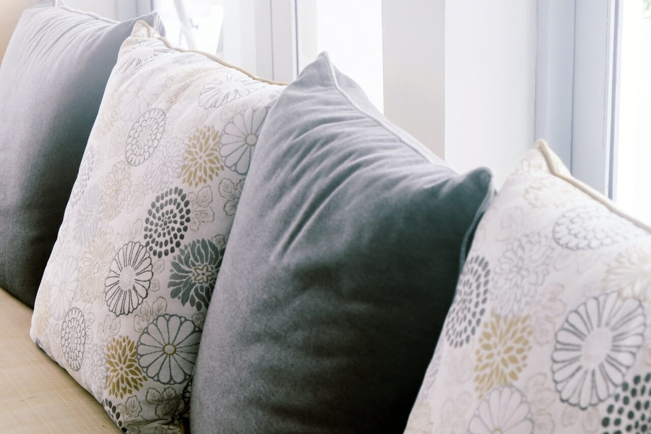 Cushion on sofa, Living Room Detail Cushion on sofa, Living Room Detail