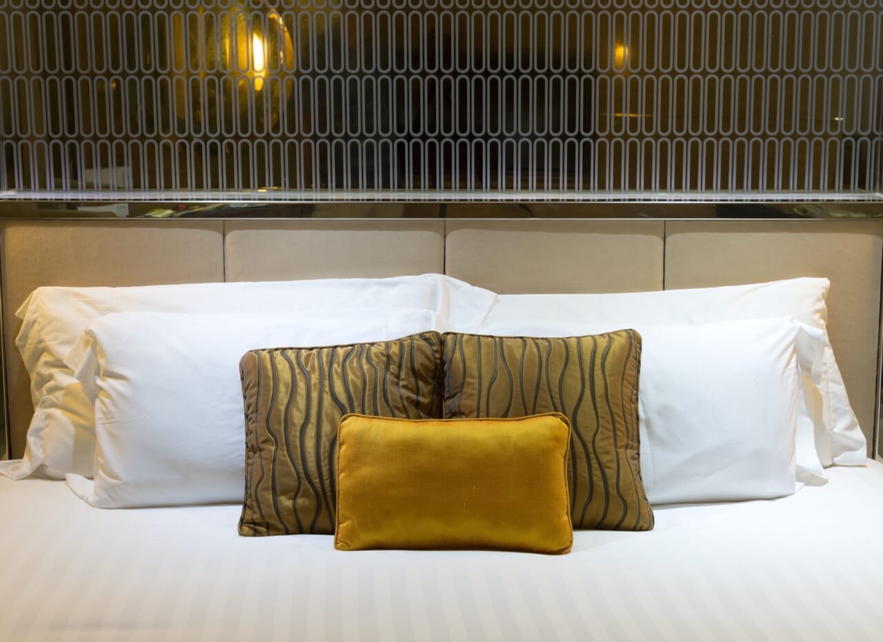pillows on beds in hotel pillows on beds in hotel